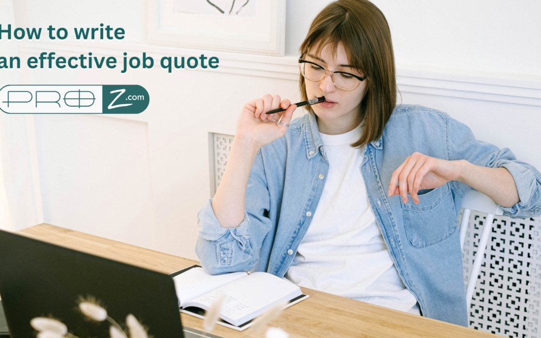 How to write an effective job quote